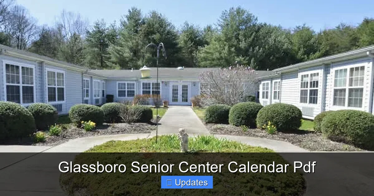 Glassboro Senior Center Calendar Pdf