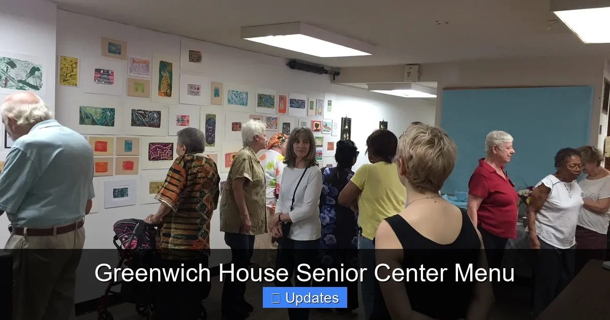 Greenwich House Senior Center Menu