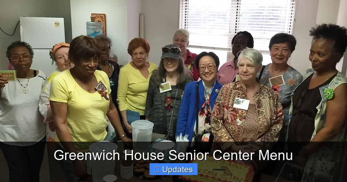 Greenwich House Senior Center Menu