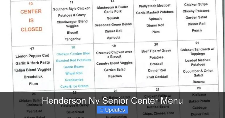 Henderson Nv Senior Center Menu