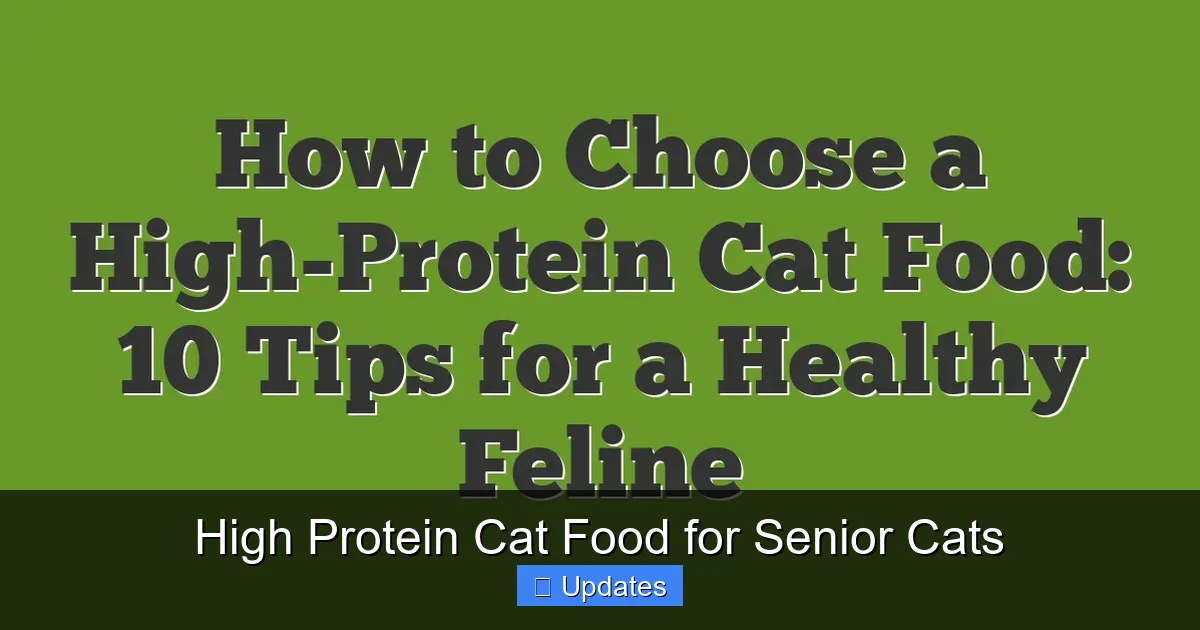 High Protein Cat Food for Senior Cats - SeniorsProTalk