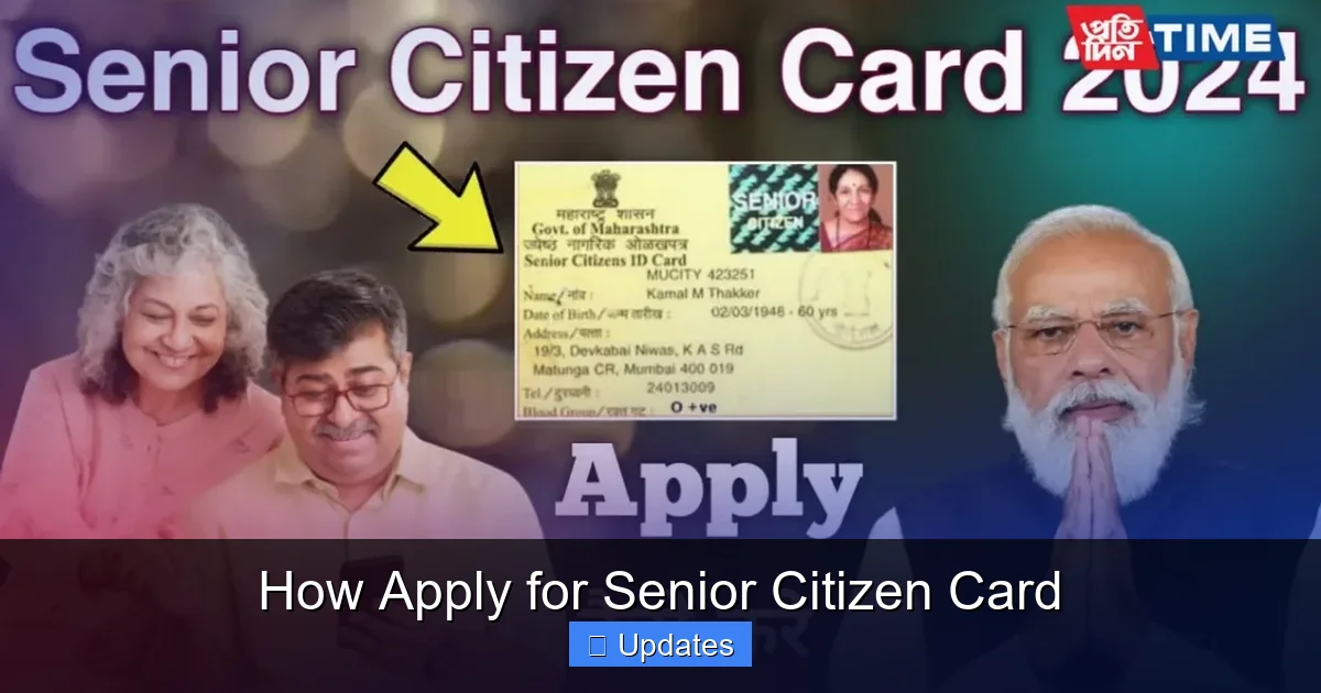 How Apply for Senior Citizen Card