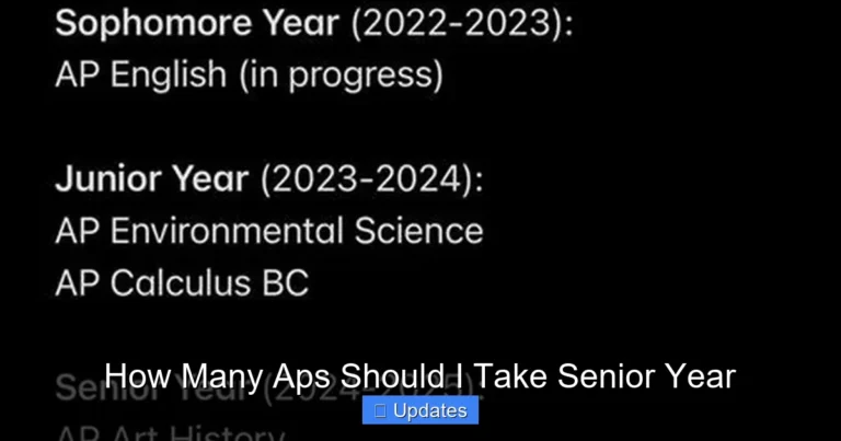 How Many Aps Should I Take Senior Year