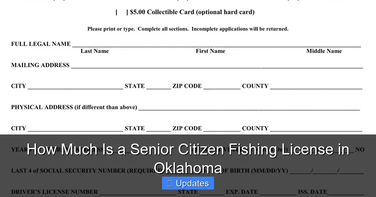 How Much Is a Senior Citizen Fishing License in Oklahoma