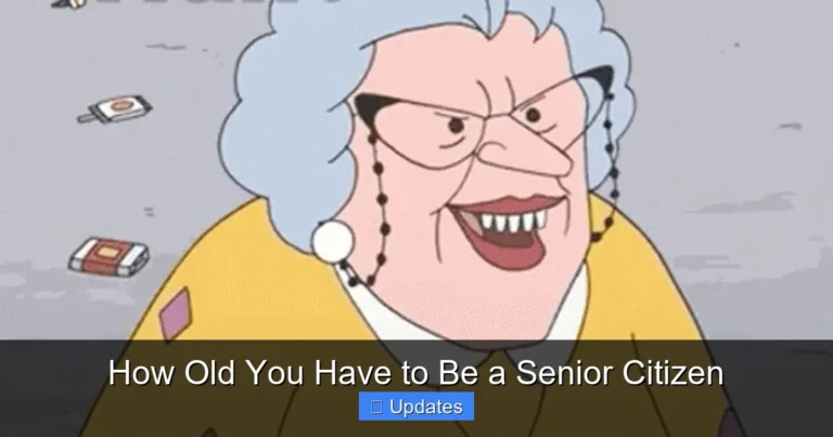 How Old You Have to Be a Senior Citizen