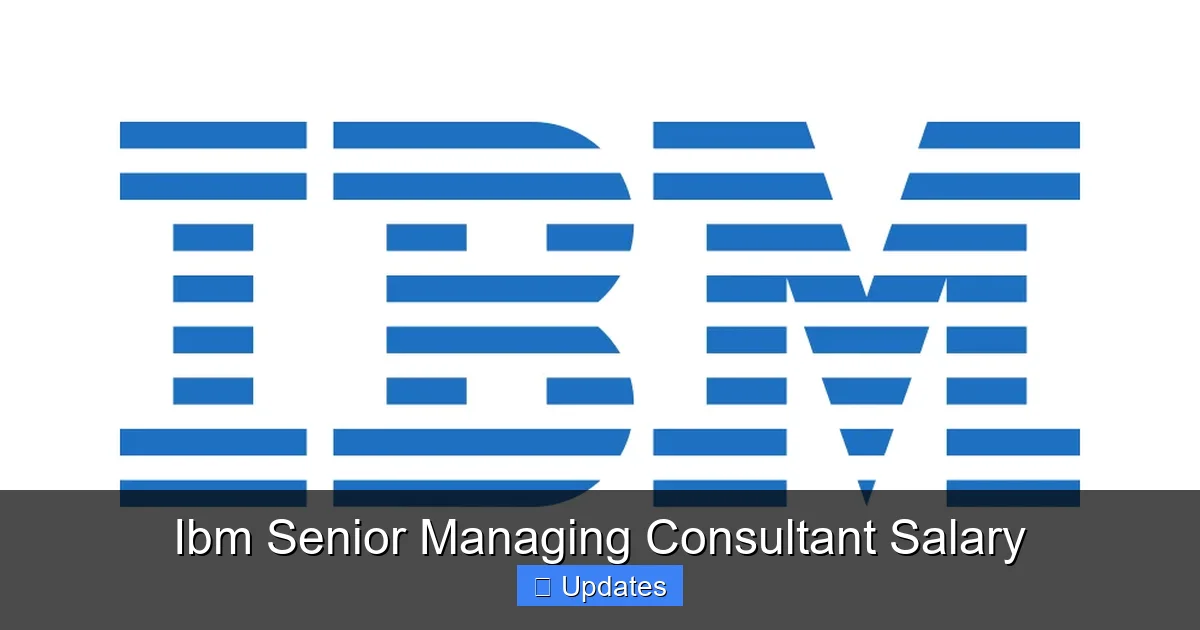 Ibm Senior Managing Consultant Salary