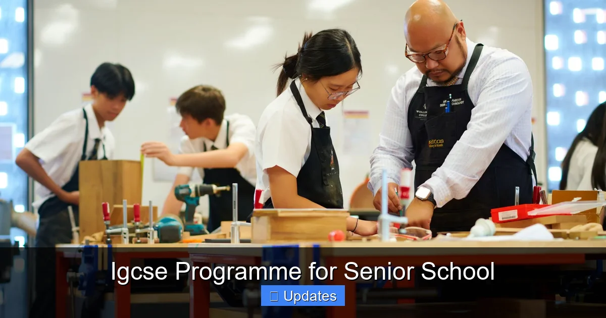 Igcse Programme for Senior School