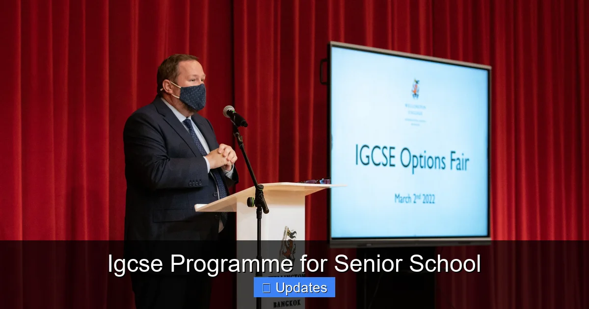 Igcse Programme for Senior School