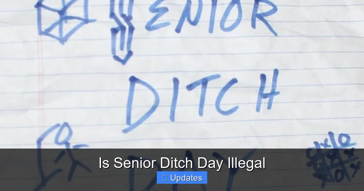 Is Senior Ditch Day Illegal