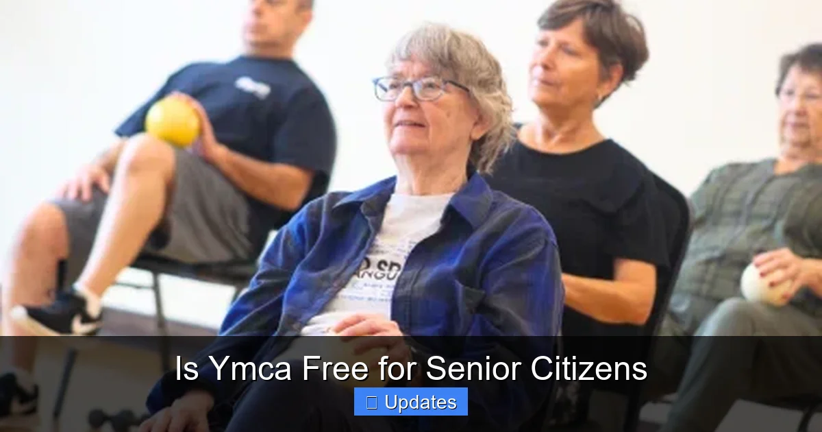 Is Ymca Free for Senior Citizens