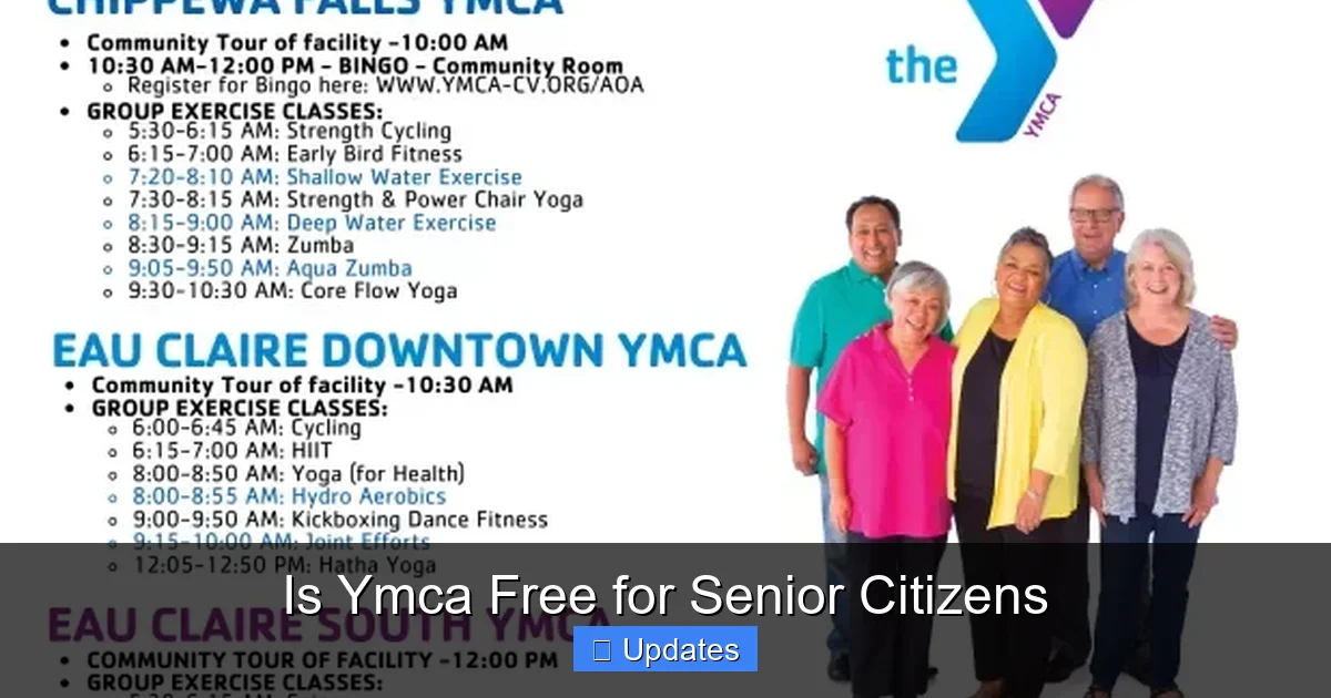 Is Ymca Free for Senior Citizens