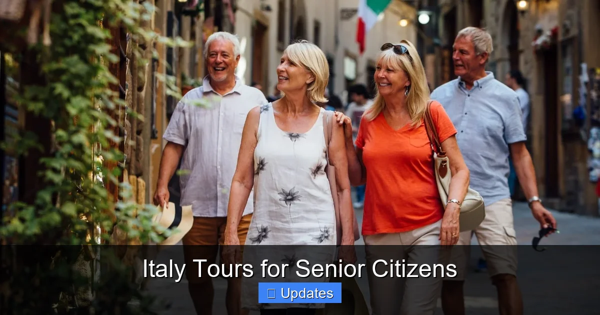 Italy Tours for Senior Citizens