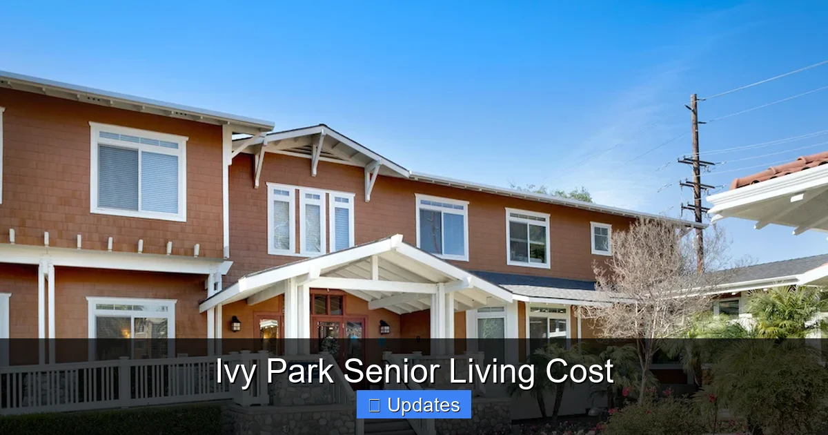Ivy Park Senior Living Cost