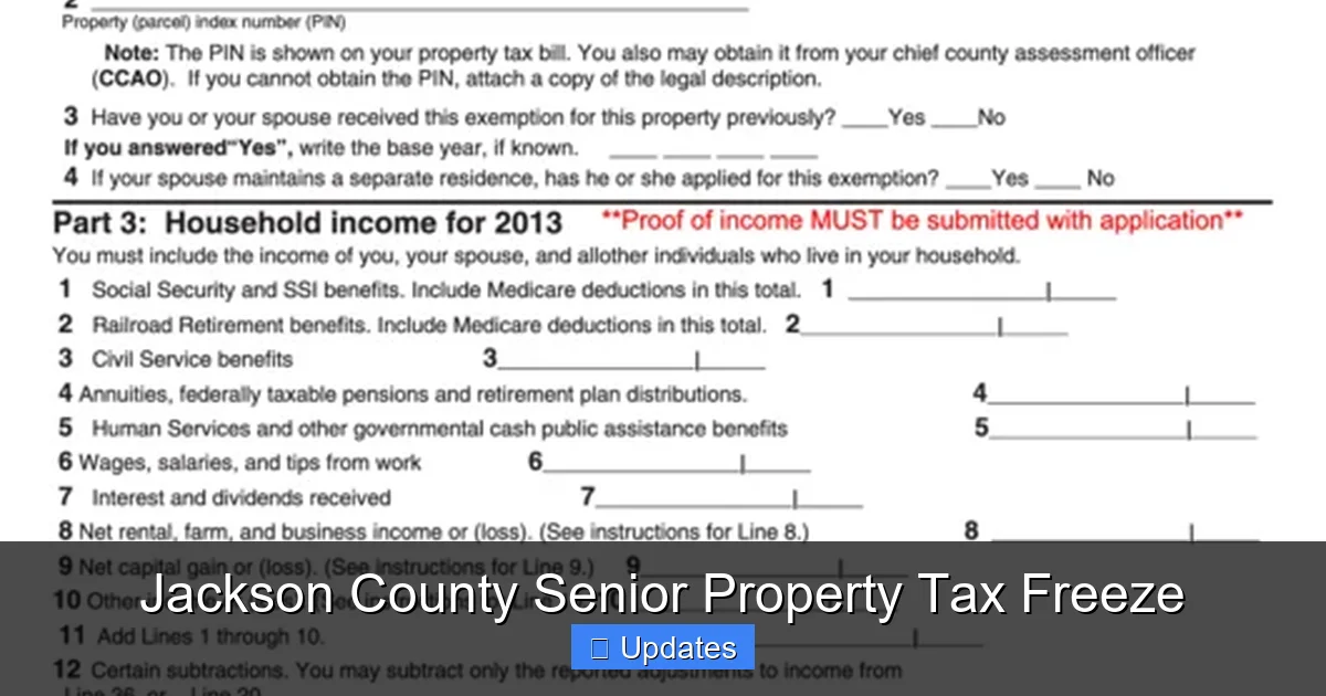 Jackson County Senior Property Tax Freeze