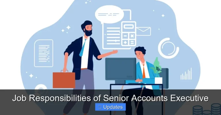 Job Responsibilities of Senior Accounts Executive