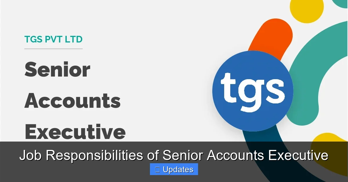 Job Responsibilities of Senior Accounts Executive