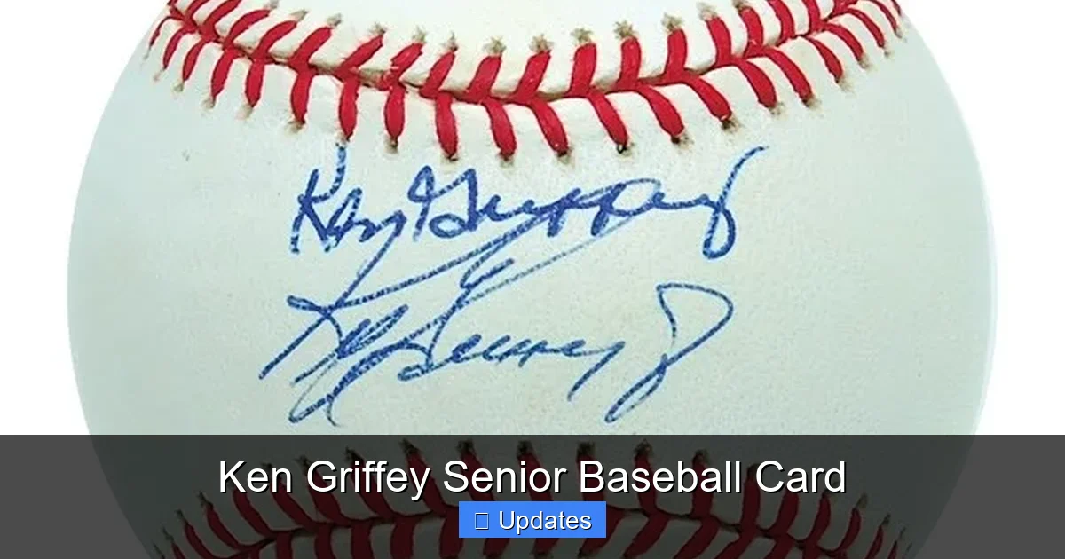 Ken Griffey Senior Baseball Card