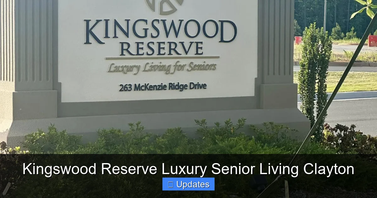 Kingswood Reserve Luxury Senior Living Clayton