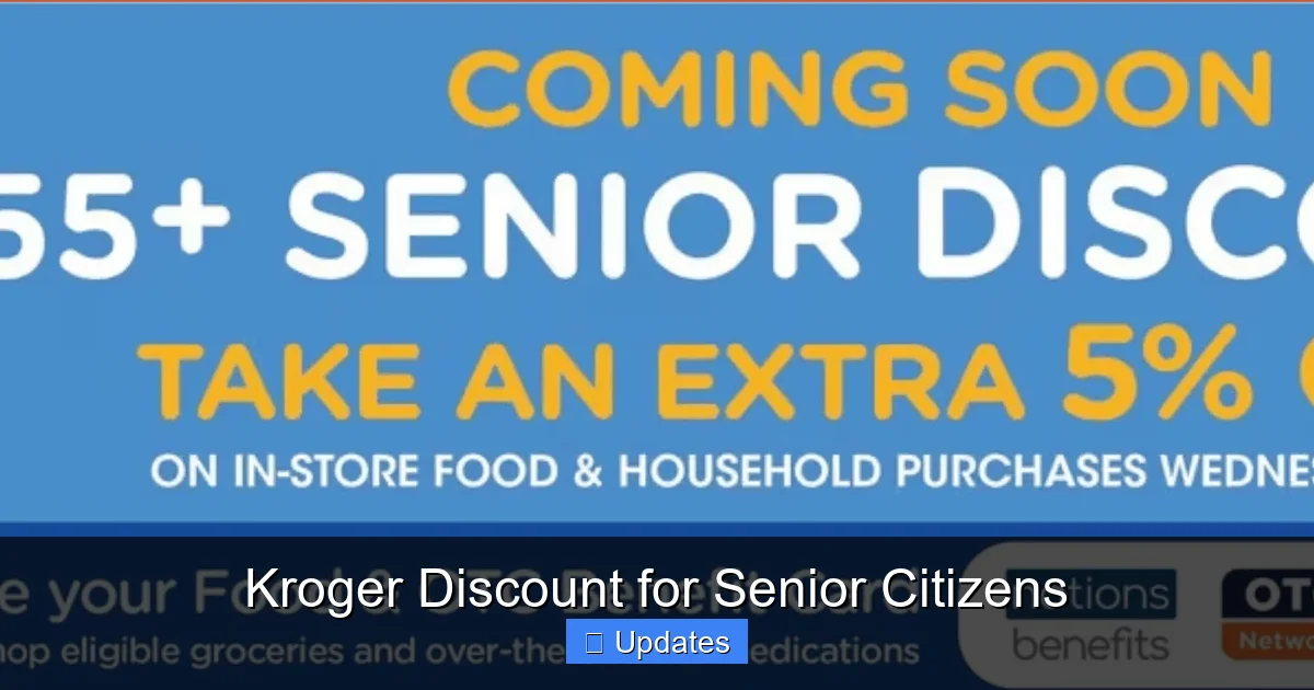 Kroger Discount for Senior Citizens
