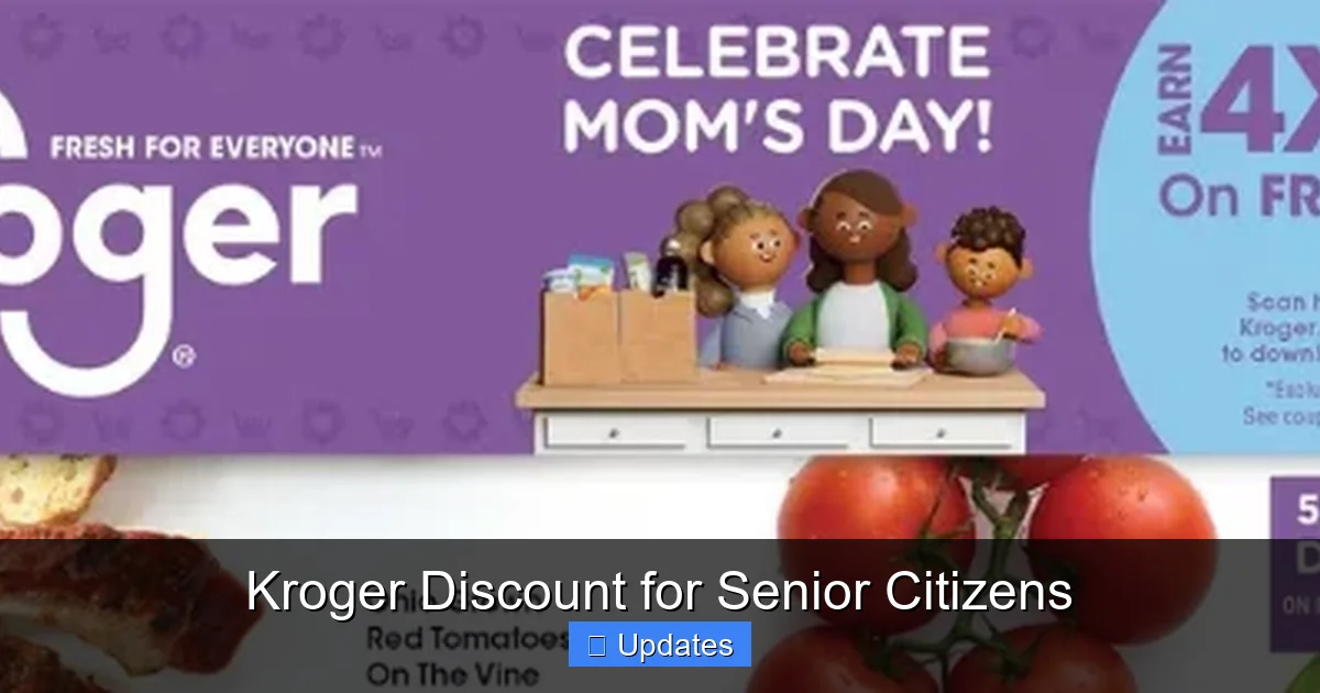 Kroger Discount for Senior Citizens