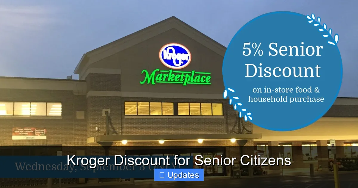 Kroger Discount for Senior Citizens