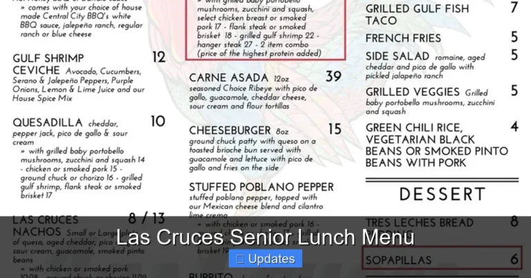 Las Cruces Senior Lunch Menu