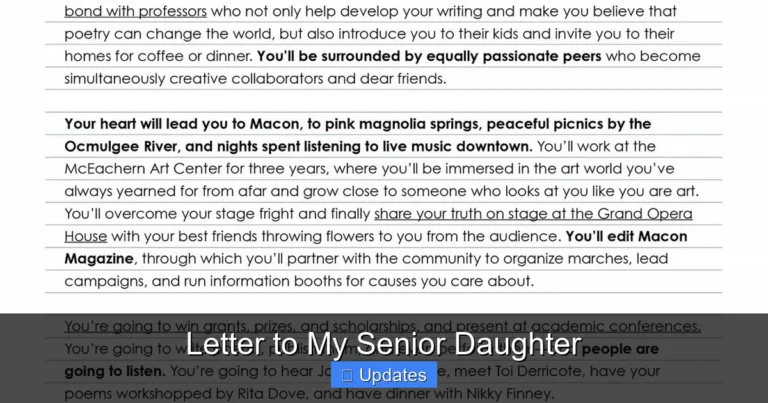 Letter to My Senior Daughter