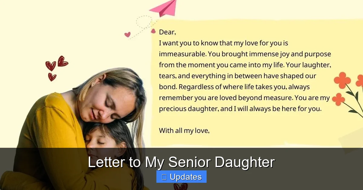 Letter to My Senior Daughter