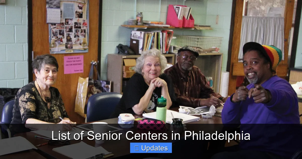 List of Senior Centers in Philadelphia