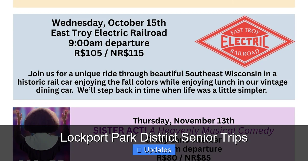 Lockport Park District Senior Trips