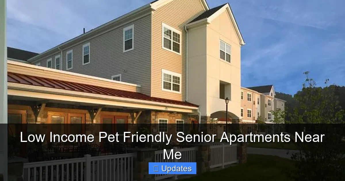 Low Income Pet Friendly Senior Apartments Near Me