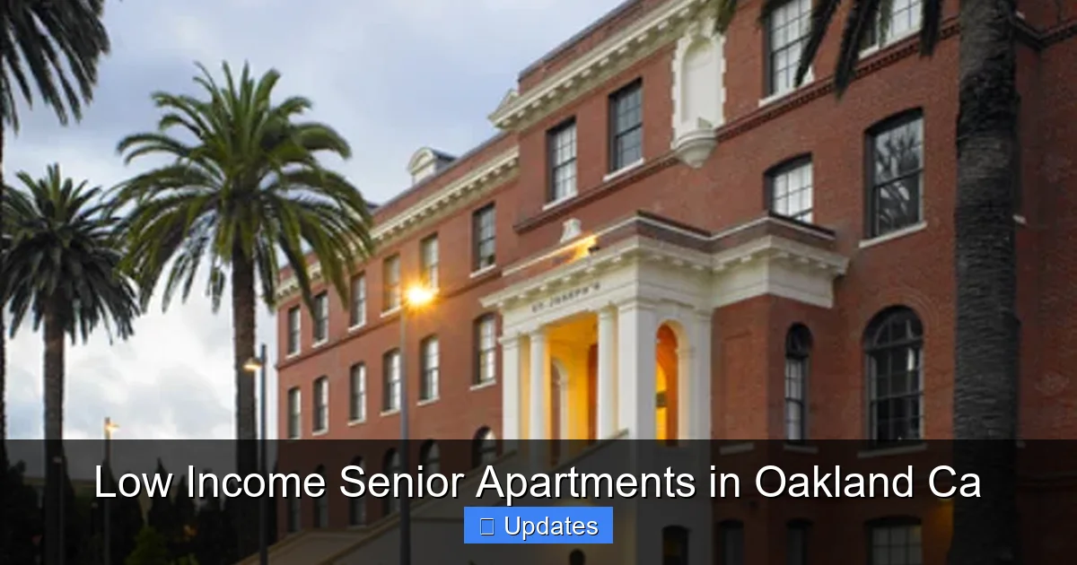 Low Income Senior Apartments in Oakland Ca
