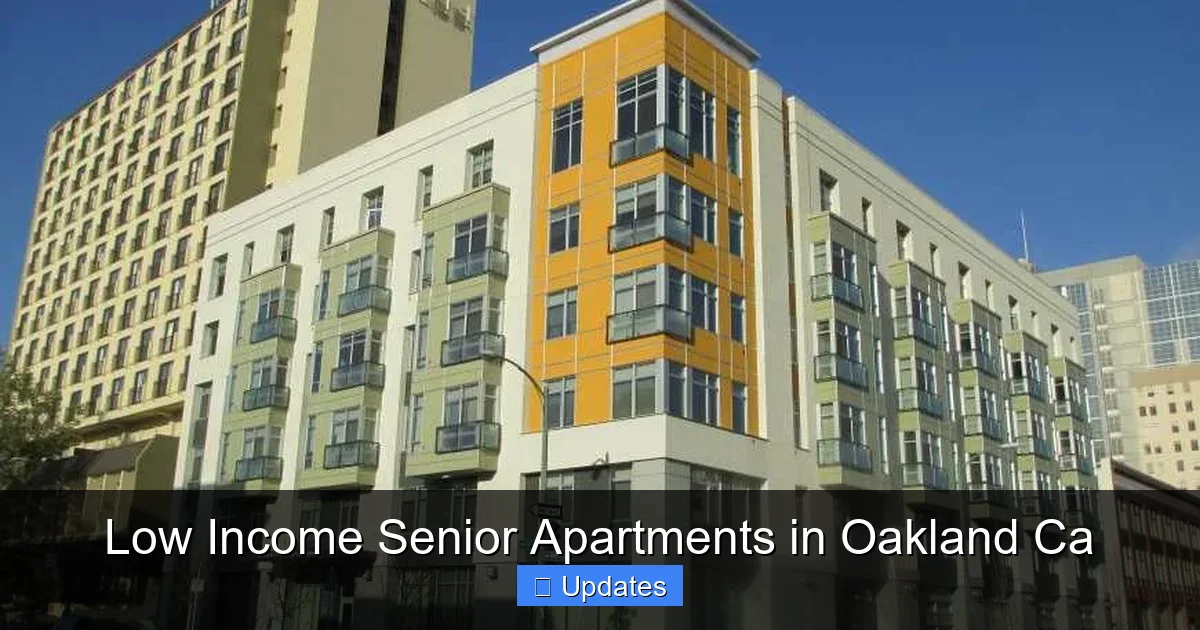 Low Income Senior Apartments in Oakland Ca