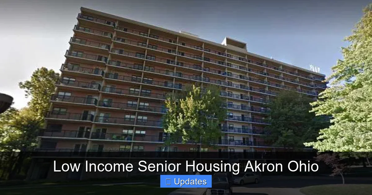 Low Income Senior Housing Akron Ohio