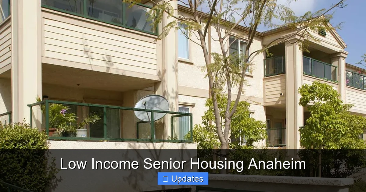 Low Income Senior Housing Anaheim