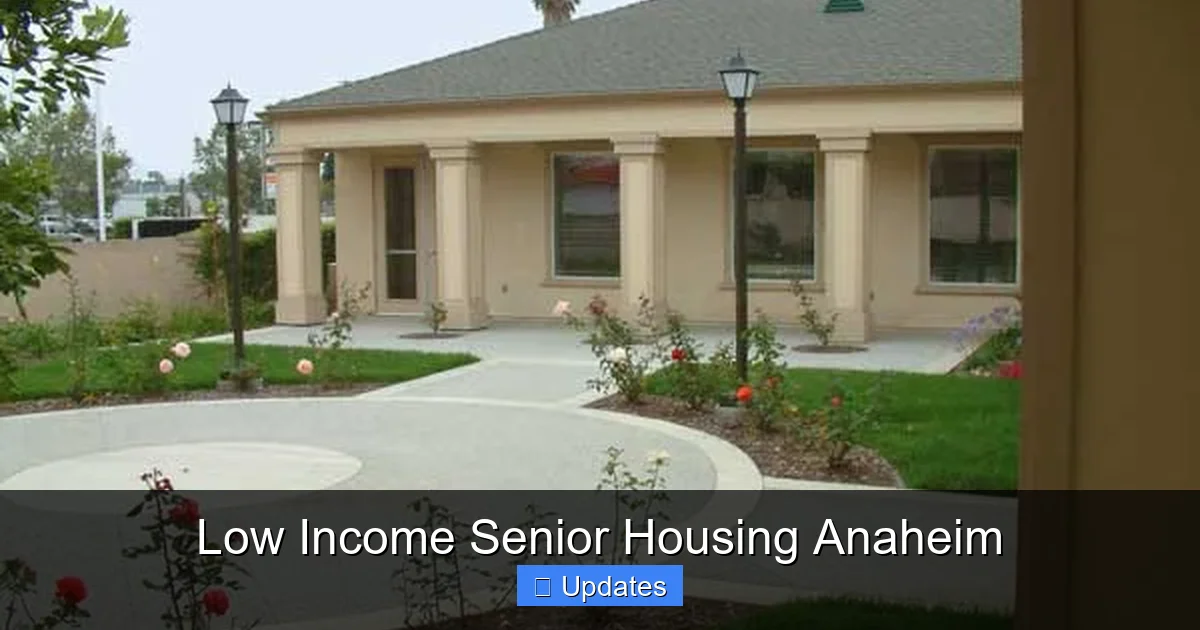 Low Income Senior Housing Anaheim