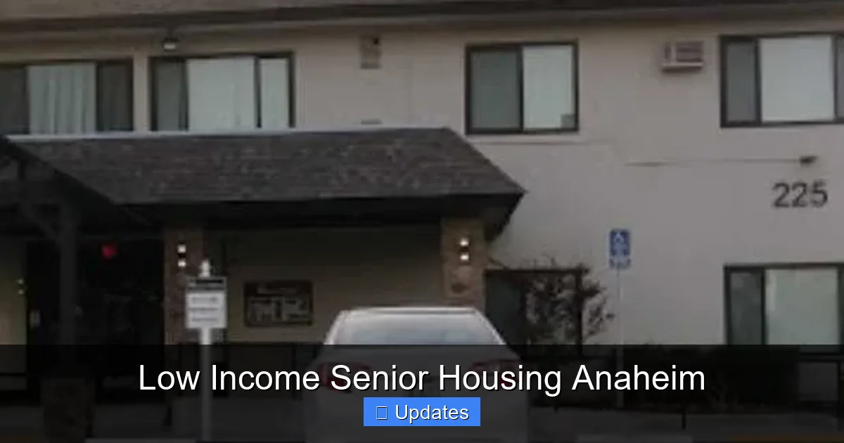 Low Income Senior Housing Anaheim