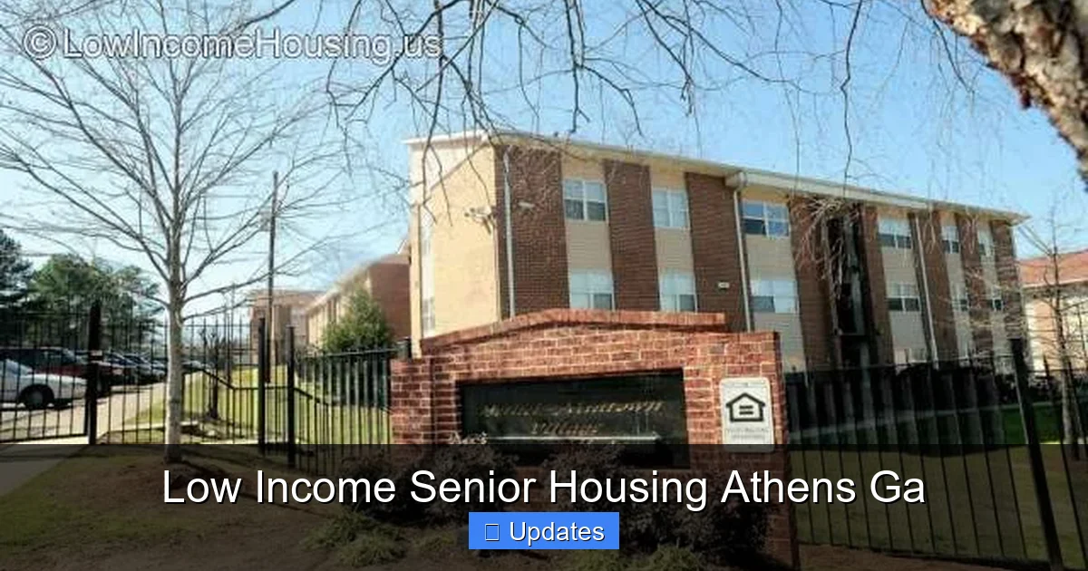Low Income Senior Housing Athens Ga