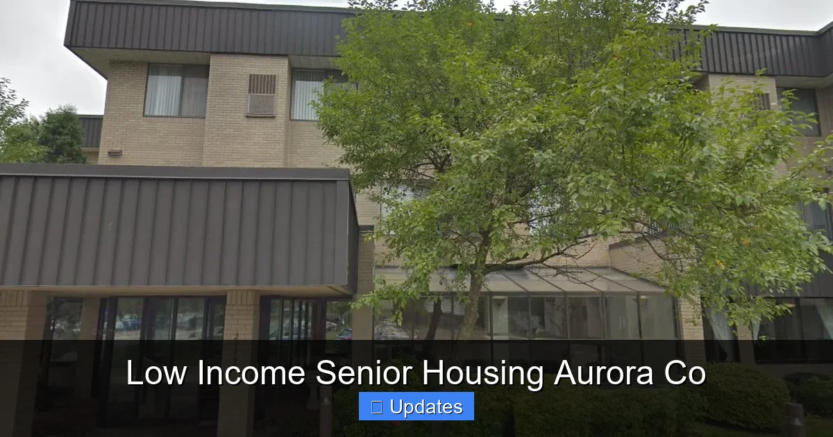 Low Income Senior Housing Aurora Co
