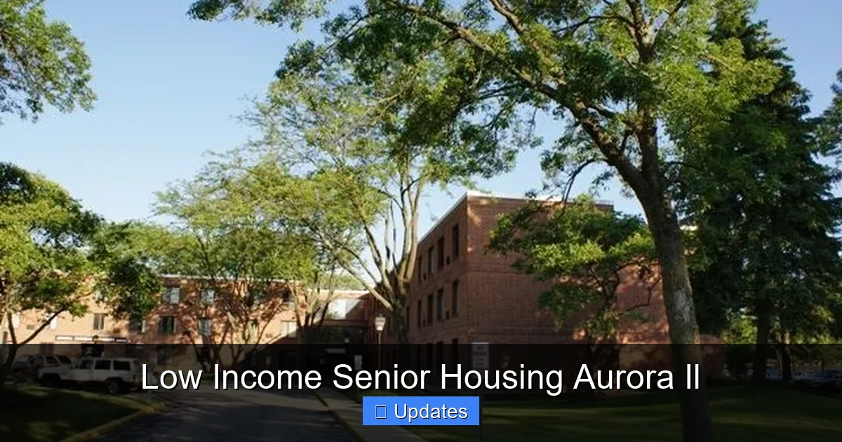 Low Income Senior Housing Aurora Il
