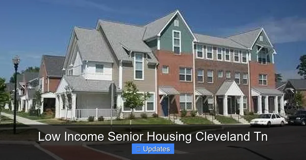 Low Income Senior Housing Cleveland Tn