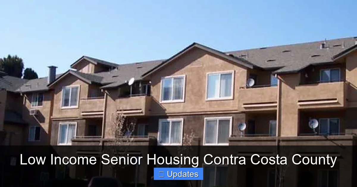 Low Income Senior Housing Contra Costa County