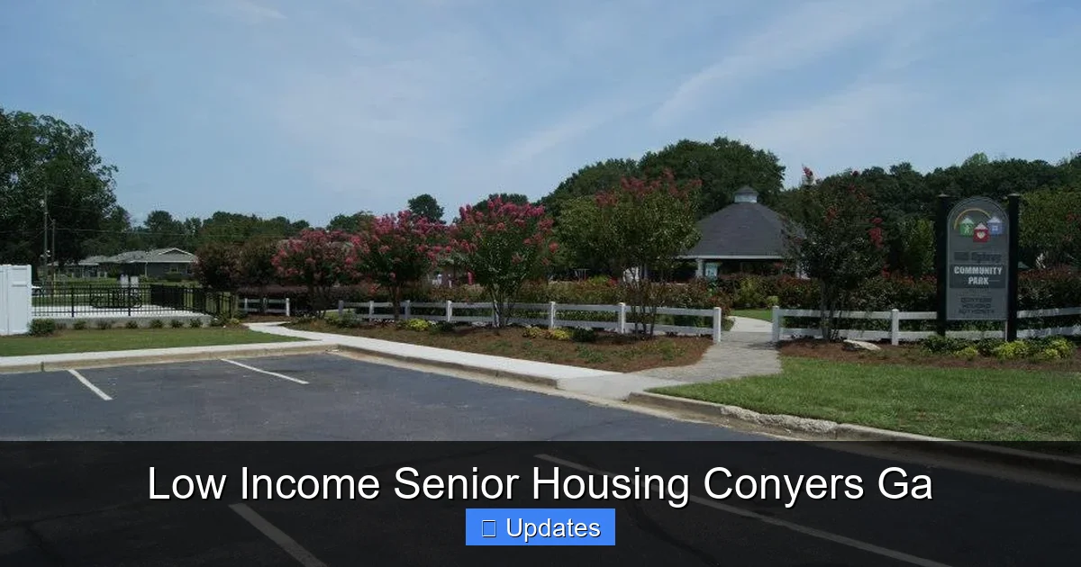 Low Income Senior Housing Conyers Ga
