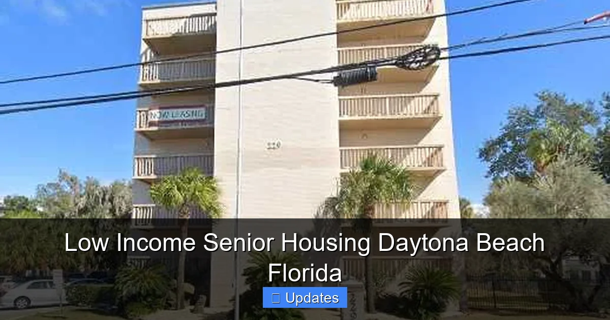 Low Income Senior Housing Daytona Beach Florida