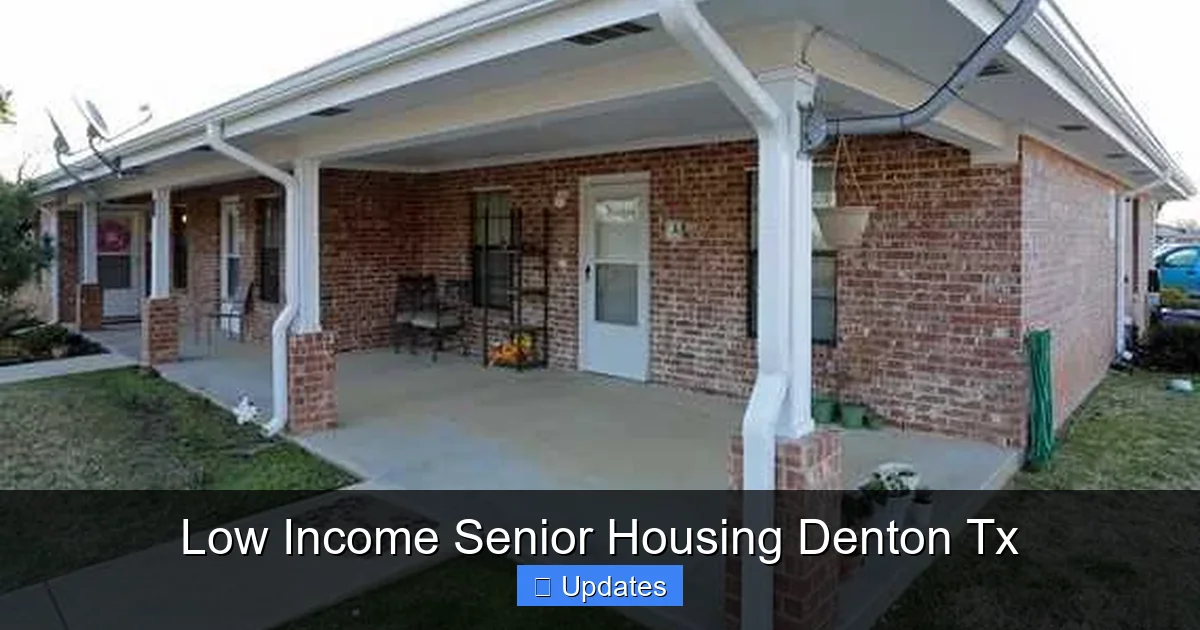Low Income Senior Housing Denton Tx