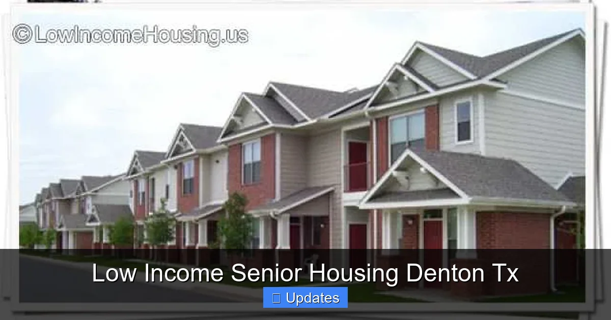 Low Income Senior Housing Denton Tx