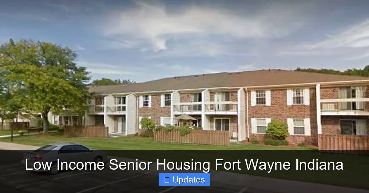 Low Income Senior Housing Fort Wayne Indiana