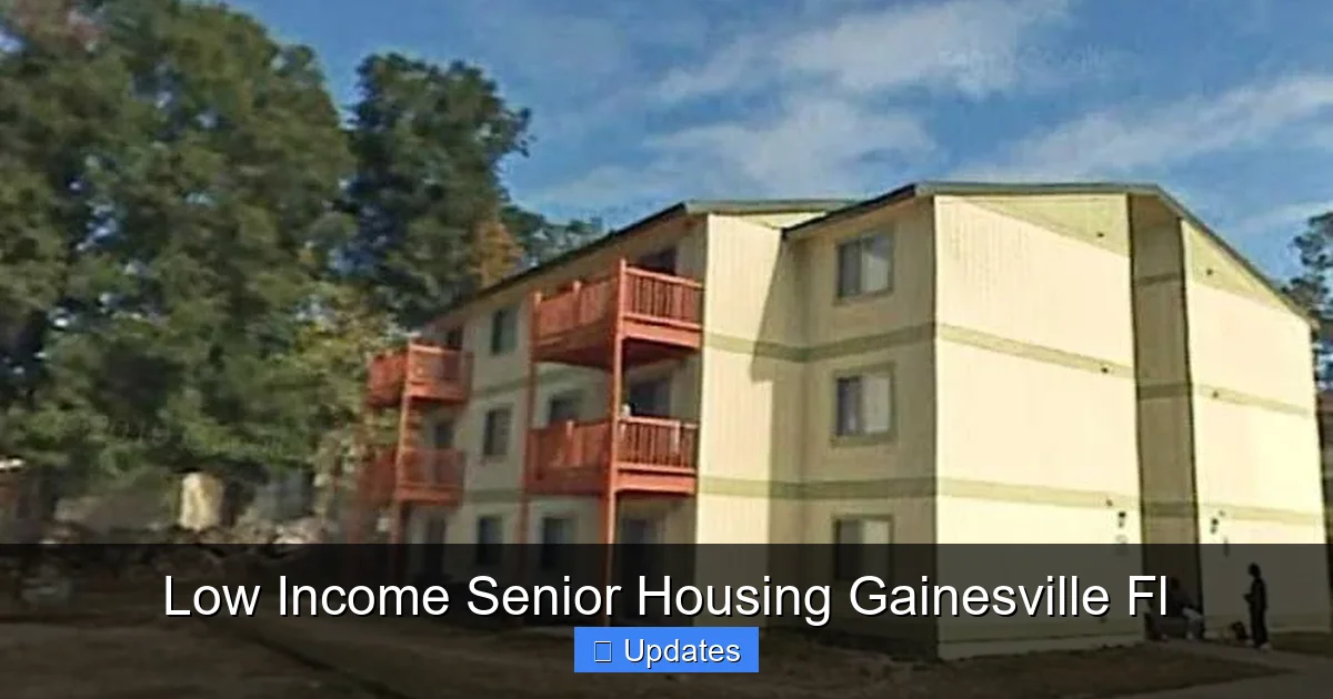 Low Income Senior Housing Gainesville Fl