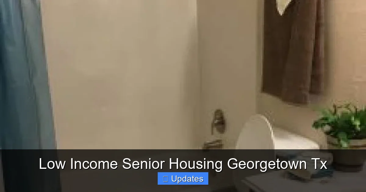 Low Income Senior Housing Georgetown Tx