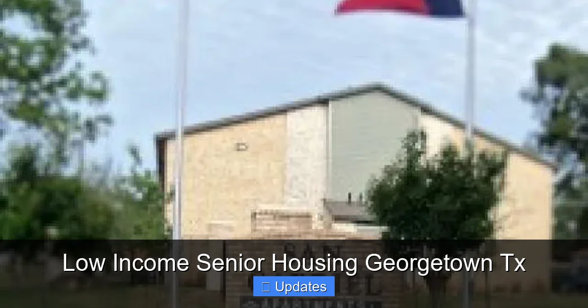 Low Income Senior Housing Georgetown Tx
